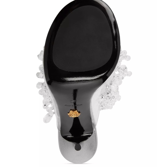 Versace size 8 new in original box Women's Bead Embellished Mule Sandals - Picture 5 of 6